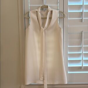 Elegant Cream Sleeveless Dress